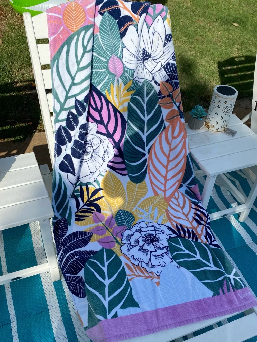 Vera Bradley Palm Floral Beach Towel